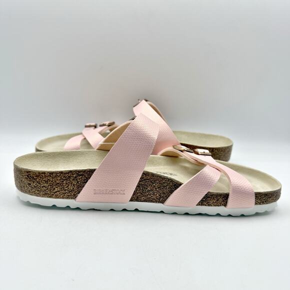 Birkenstock Womens Franca Birko Flor Sandals EU 41 US 10 Pink Leather NWOB - Picture 4 of 12